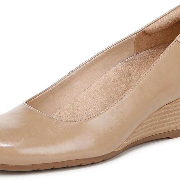 Womens Be Flex Pump Toasted Taupe Synthetic Rubber Sole Slip-On Comfort - Picture 1 of 9